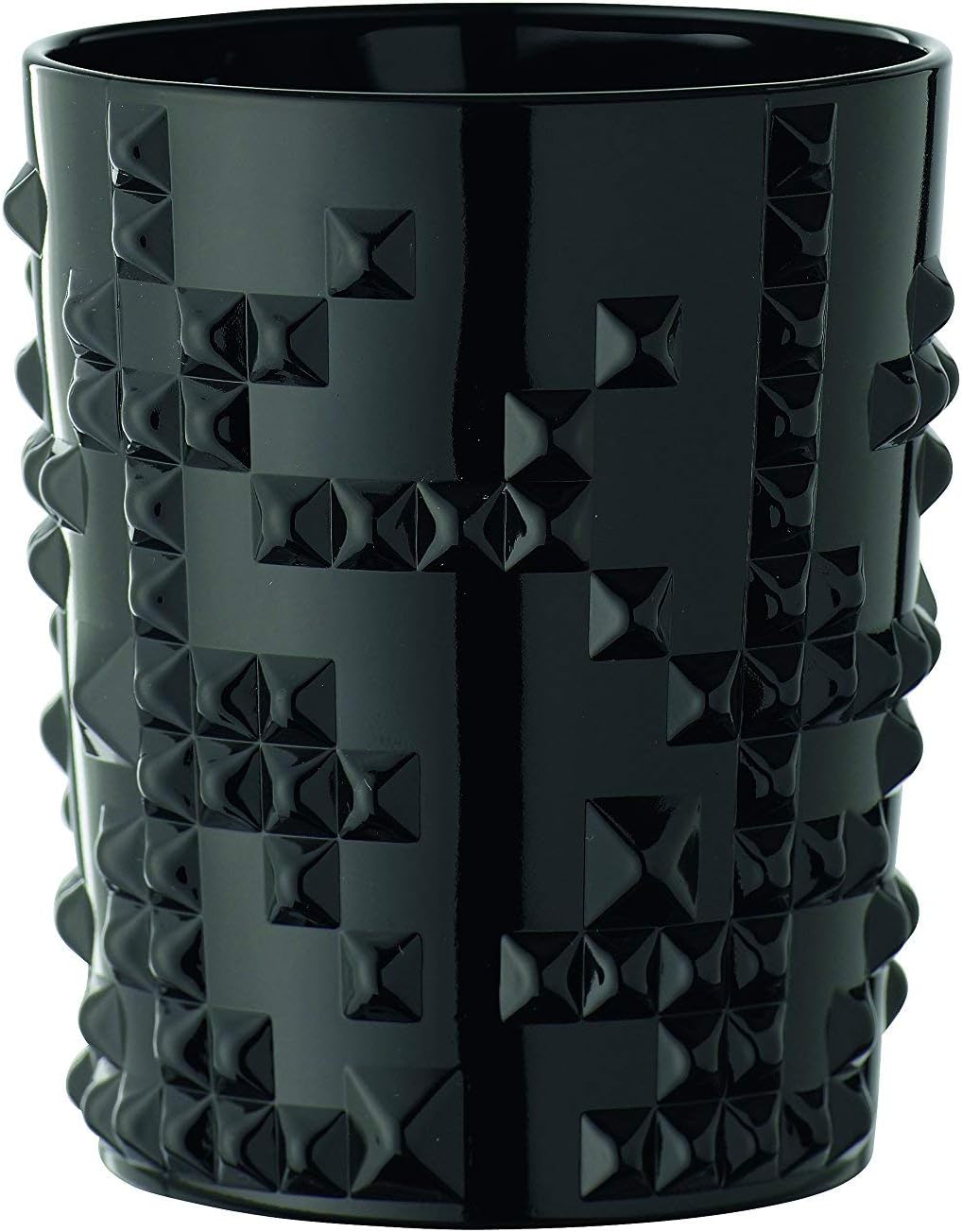 Nachtmann Punk Collection 4-Inch Jet Black Colored Whiskey Tumbler, Crystal Glass,12-Ounce Capacity, Glass Tumbler for Scotch, Cocktail, Liquor, and Bourbon, Dishwasher safe