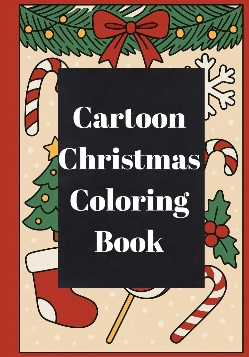 Cartoon Christmas Themed Coloring Book