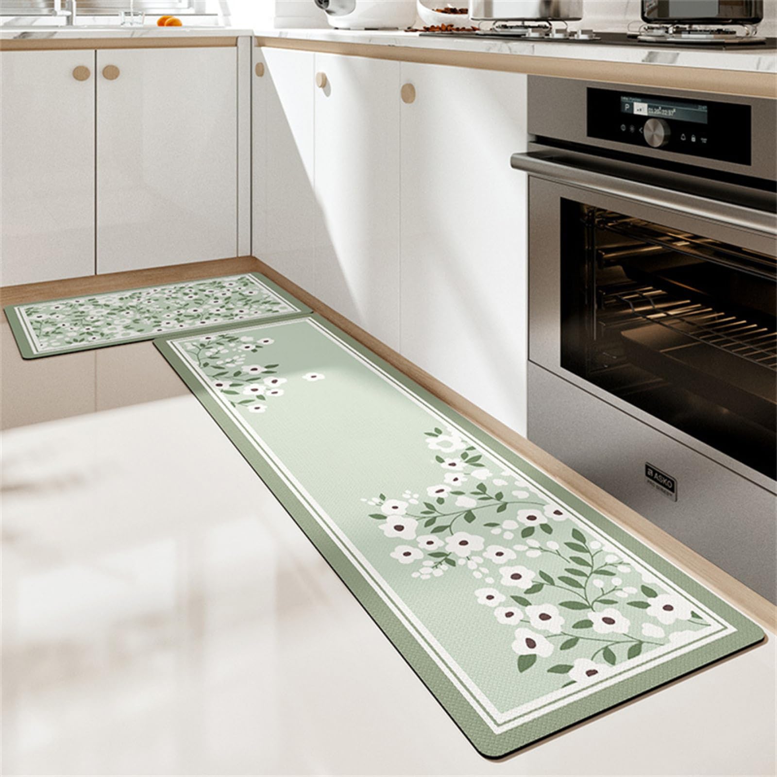 Tapis de sol cuisine pour l'intérieur floral 80x200cm idéal pour salon et salle à manger