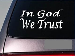 CMI218 In God We Trust | Tea party | SECOND AMENDMENT | White Decal Vinyl STICKER | Christian | 7" x 3"