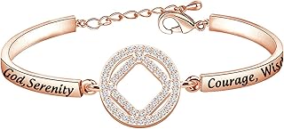 Narcotics Anonymous Bracelet NA Sobriety Gift Serenity Prayer Bracelet Narcotics Anonymous Birthday Gift NA Bracelet New Beginnings Gift, Metal, stainless-steel