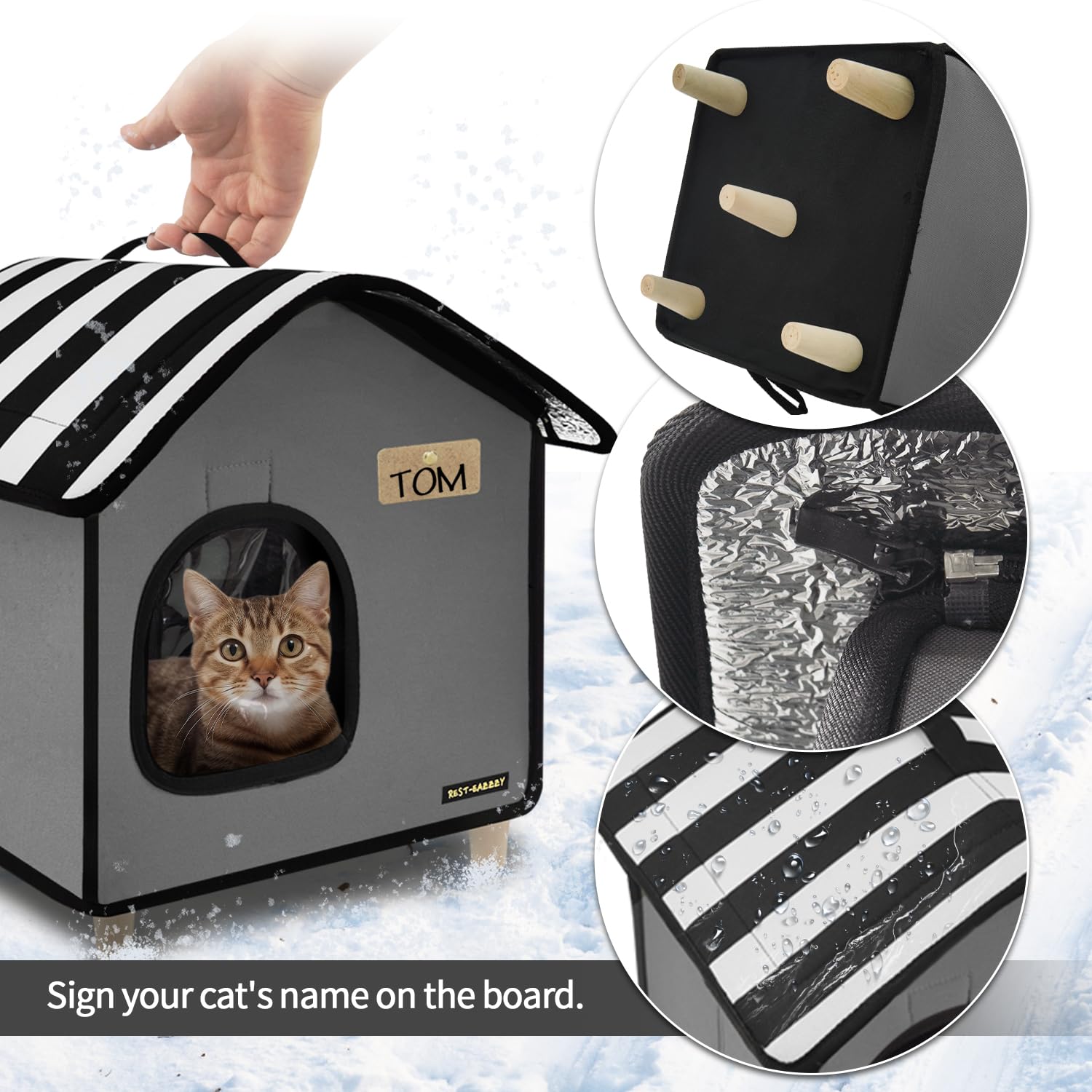 RestEazzzy Cat Houses For Outdoor Cats Elevated