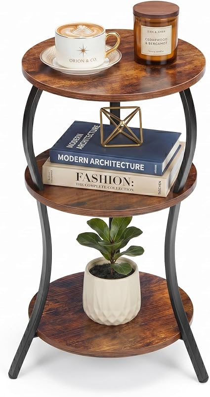 Vintage 3-Tier Round Side Table — $36