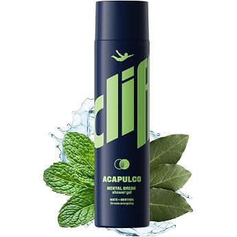 Cliff Acapulco Shower Gel - Energizing Shower Gel for Men with Mate &amp; Menthol - Shower Gel Men Mental Break 250 ml | K&ouml;rperpf