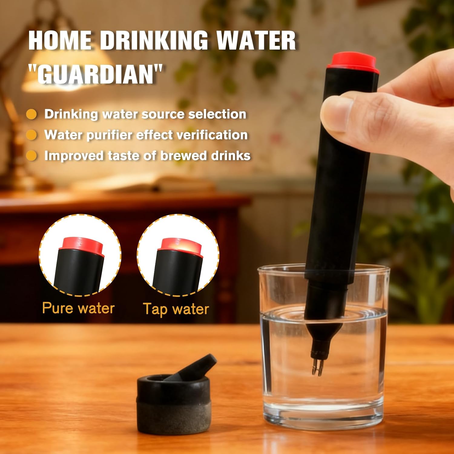 1PCS Red Water Quality Test Pen,Conductivity Test Pen,Non-Contact Voltage Tester,Suitable for Water Quality Testing,Ideal for Homeowners, Renters & Electrical Safety