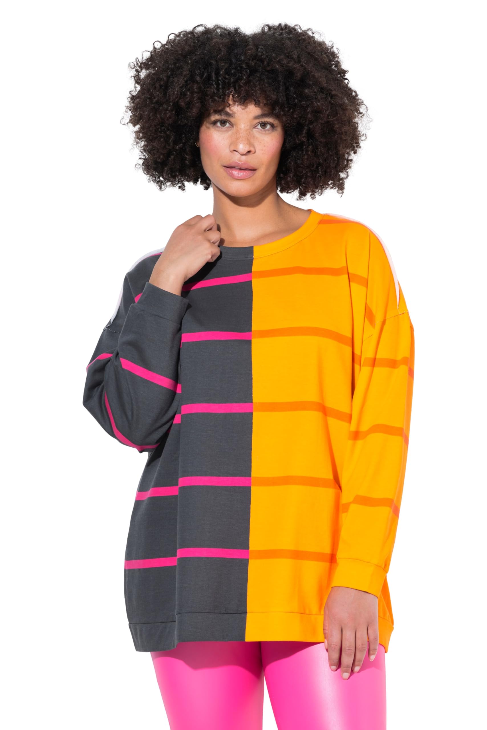 Angel of Style Damen große Größen Übergrößen Plus Size Sweatshirt, Oversized, Streifenmix 839340