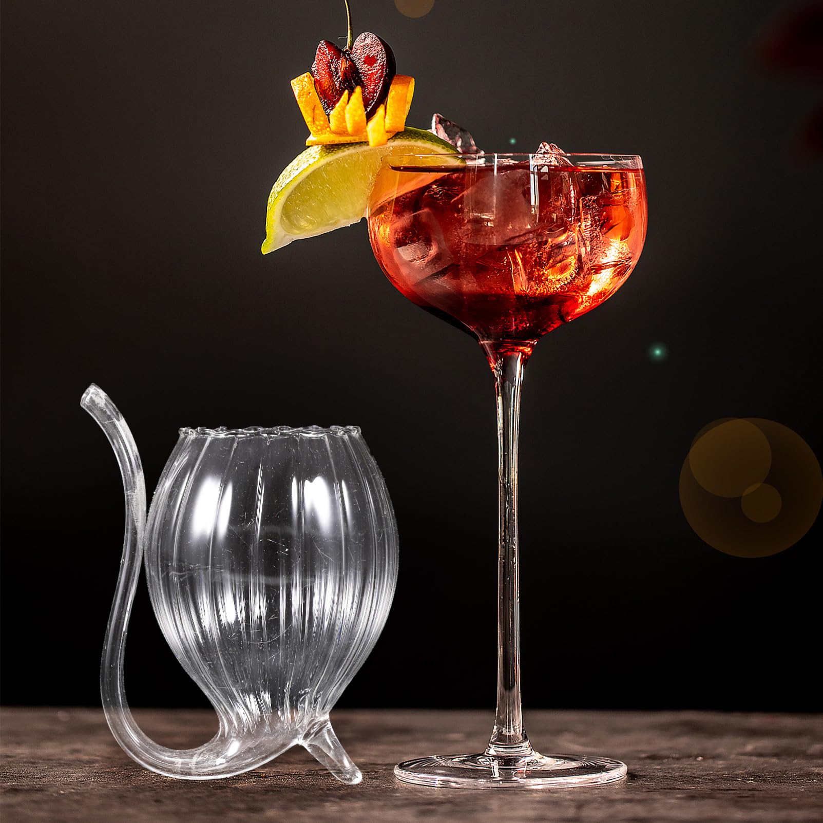 GLEAVI 4piezas Copa De Vino De Vampiro Creativa De Transparente Vaso para Bebidas De Vino Zumo y Fiestas