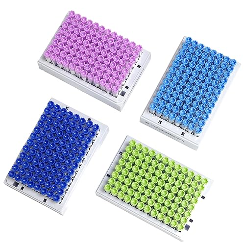 Miniatura 6 de Combo de crioviales SBS de 0.0 fl oz con estantes, tubos criogénicos de rosca externa de código 2D, agujero cuadrado, viales con estante, morado