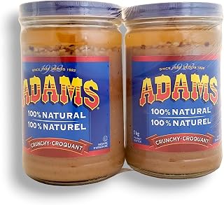 100% Natural Crunchy Peanut Butter, 2 Pack, 2x1kg/70.5 oz