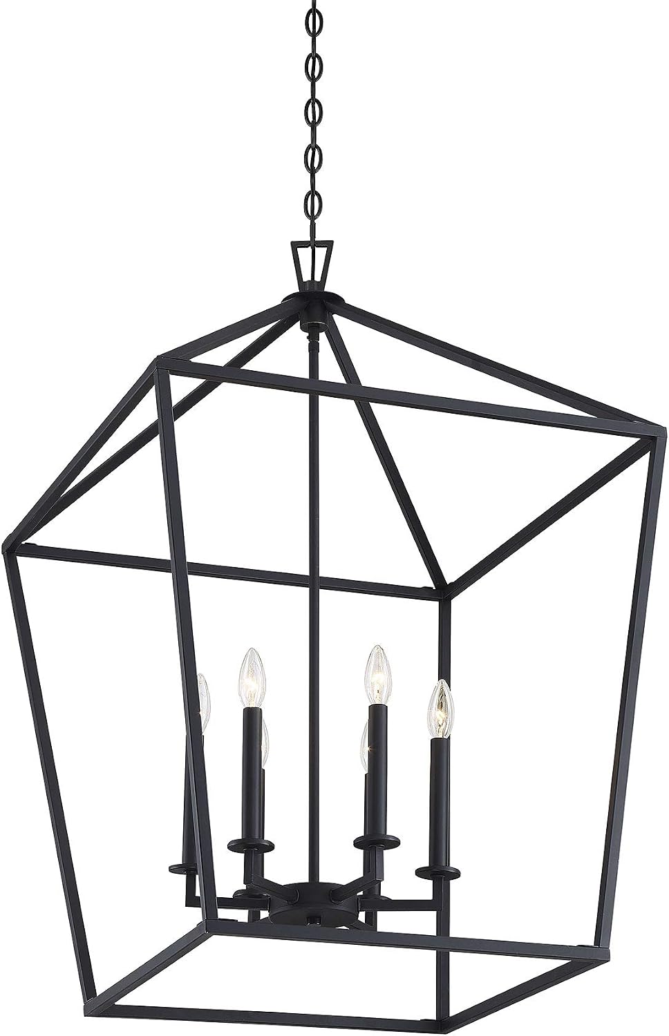 Savoy House 1-322-6-89 Townsend Traditional Style Foyer Pendant, 6-Light 360 Total Watts, 37" H x 24" W, Matte Black