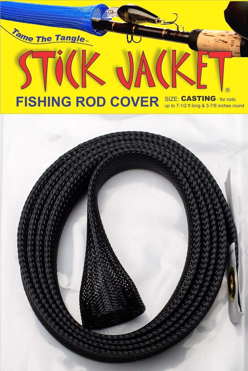 RITE-HITE Orin Briant Stick Jacket Fishing Rod Covers 3 Pack - Casting Black; Keep Your Rod Safe and from Getting Tangled…