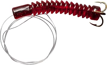 Rod-N-Bobb's Tackle Beacon Catfish Red Dip Bait Worm Treble Hook (3 Pack) - #6 Hook Size