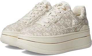 Michael Kors Michael Michael Kors Hayes Lace-Up Shoes for Women - Breathable Textile Lining - Synthetic Outsole - Round Toe Vanilla 9.5 M