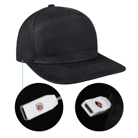 alavisxf xx LED Cap, Detachable Display Screen Smart Baseball Hat for Party