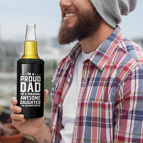 Vista 70 de SANDJEST Mechanics - Vaso Machanic para papá, caja de herramientas 4 en 1, vaso de 12 onzas, enfriador de latas de acero inoxidable delgado, regalo