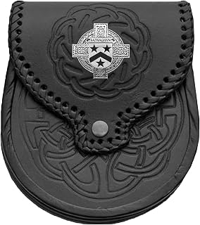 Monoghan Irish Coat of Arms Sporran, Genuine Leather