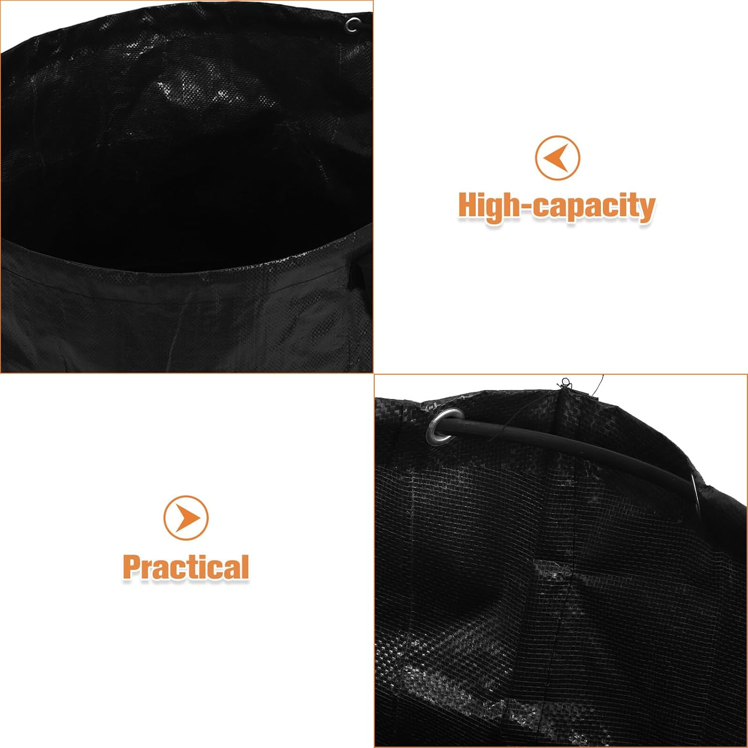 2pcs 270l Leaf Storage Bags Reusable Garden Lawn Waste Bags with Handles for Yard Cleanup and Fallen Leaf Collection