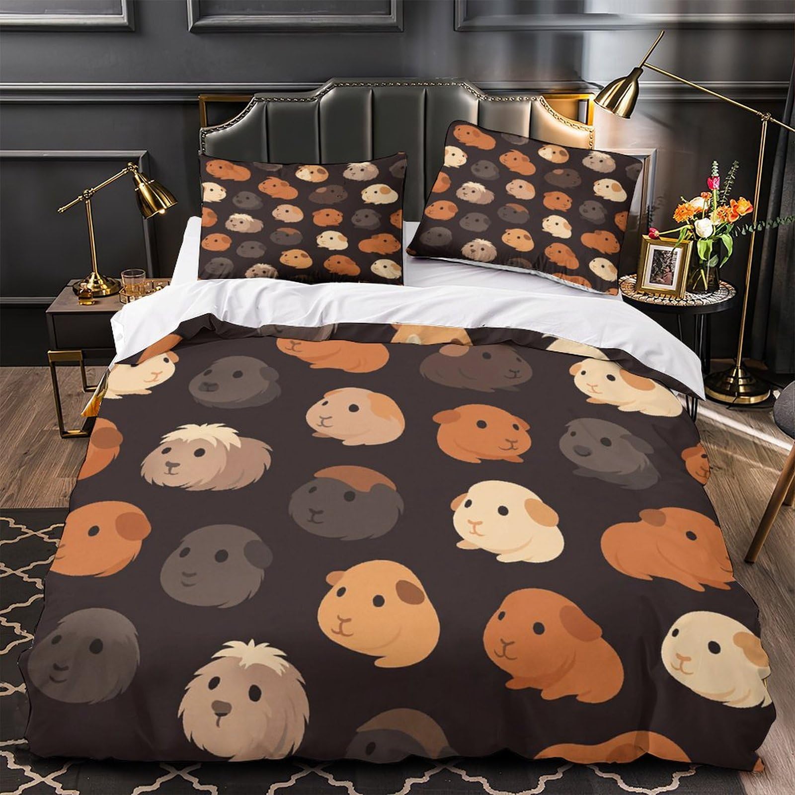 Parure lit microfibre résistante 260x220 évite les plis et la chaleur
