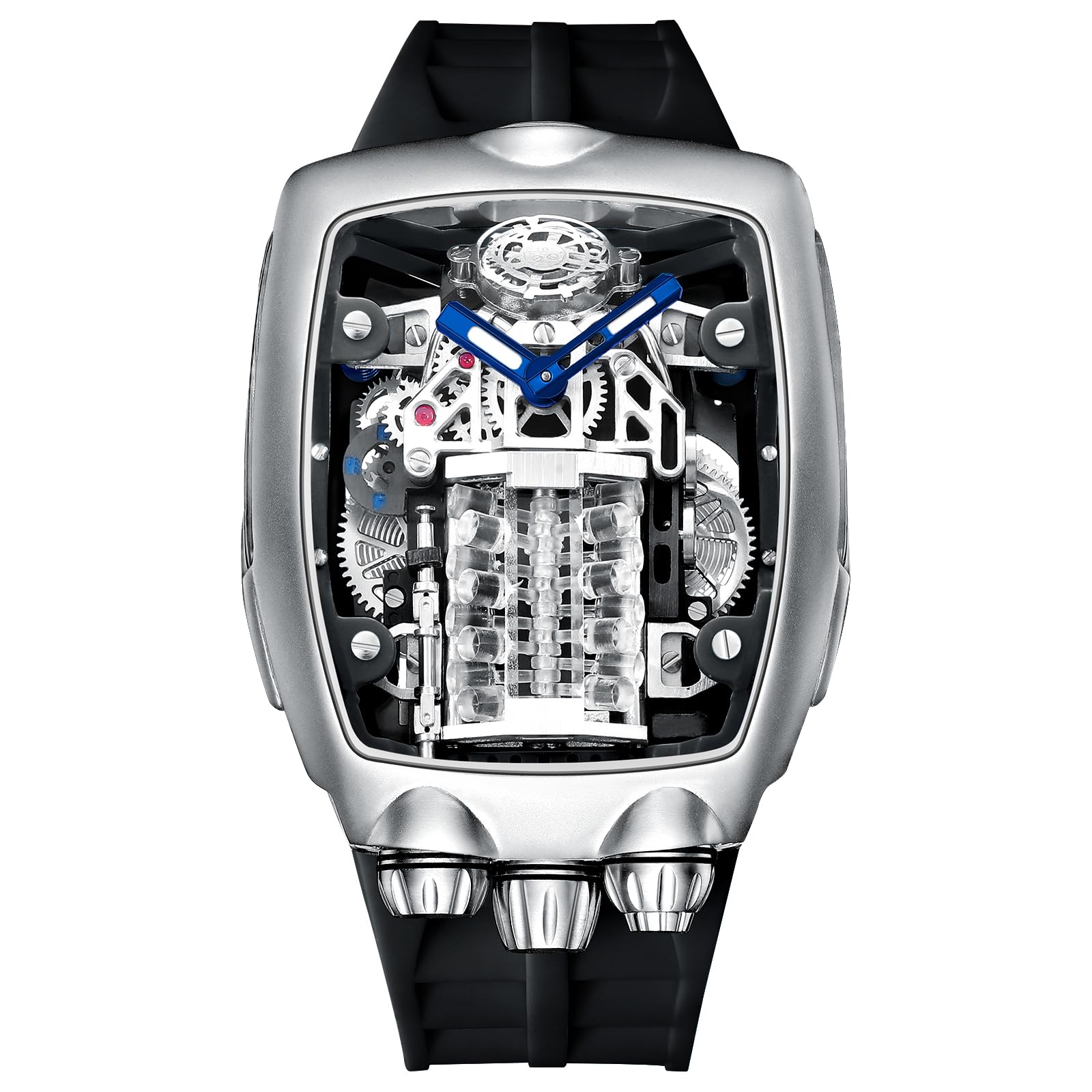 Automatik Uhr Herren - Japanischer NH35 Movement Herrenuhr Automatik mit Lederarmband, 50 * 42mm Edelstahlgehäuse, Premium Uhr Herren für Business & Alltag