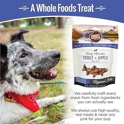 Miniatura 6 de Smart Cookie All Natural Dog Treats  Trucha y manzana  Golosinas de entrenamiento para perros y cachorros con alergias o estómagos sensibles