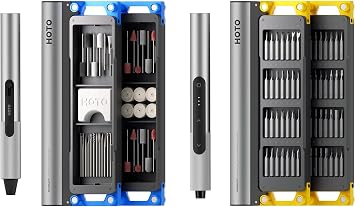HOTO 2-in-1 Master DIY & Repair Kit Compact Craft Power Tool Kit Includes Mini Rotary Tool, and Precision Screwdriver Set