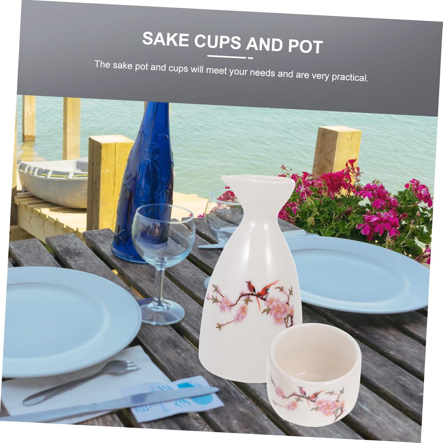 Sake Bottle Set Multi-use Ceramic Sake Holders Japanese Style Wine Container