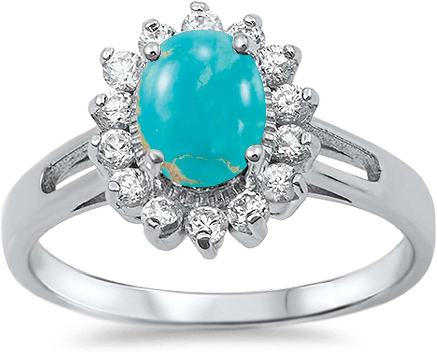 CHOOSE YOUR COLOR Sterling Silver Oval Ring