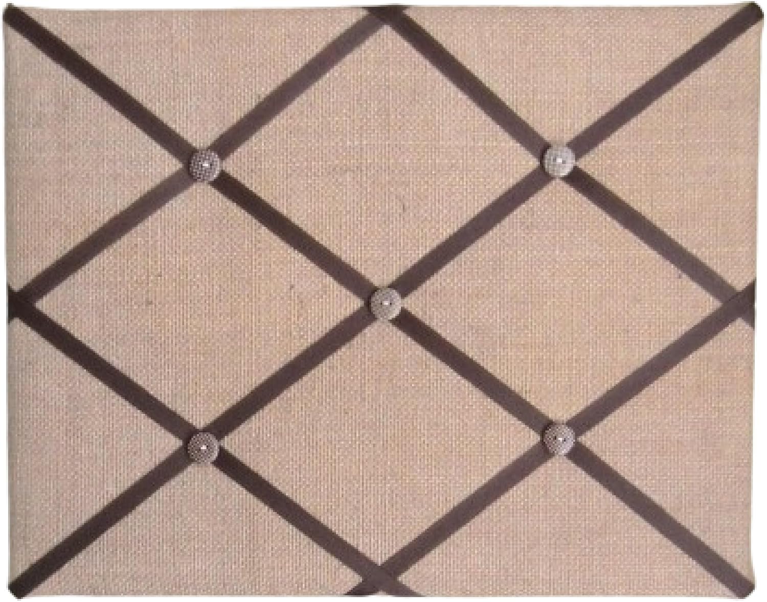 11"x14" Burlap and Brown French Memory Board, Bow Board