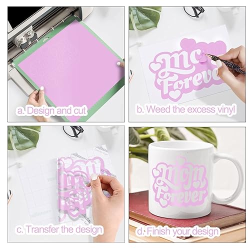 Miniatura 10 de TECKWRAP 001 - Rollo de vinilo adhesivo permanente mate para cortadores, letreros, álbumes de recortes, manualidades, troqueles de 12 pulgadas x 20