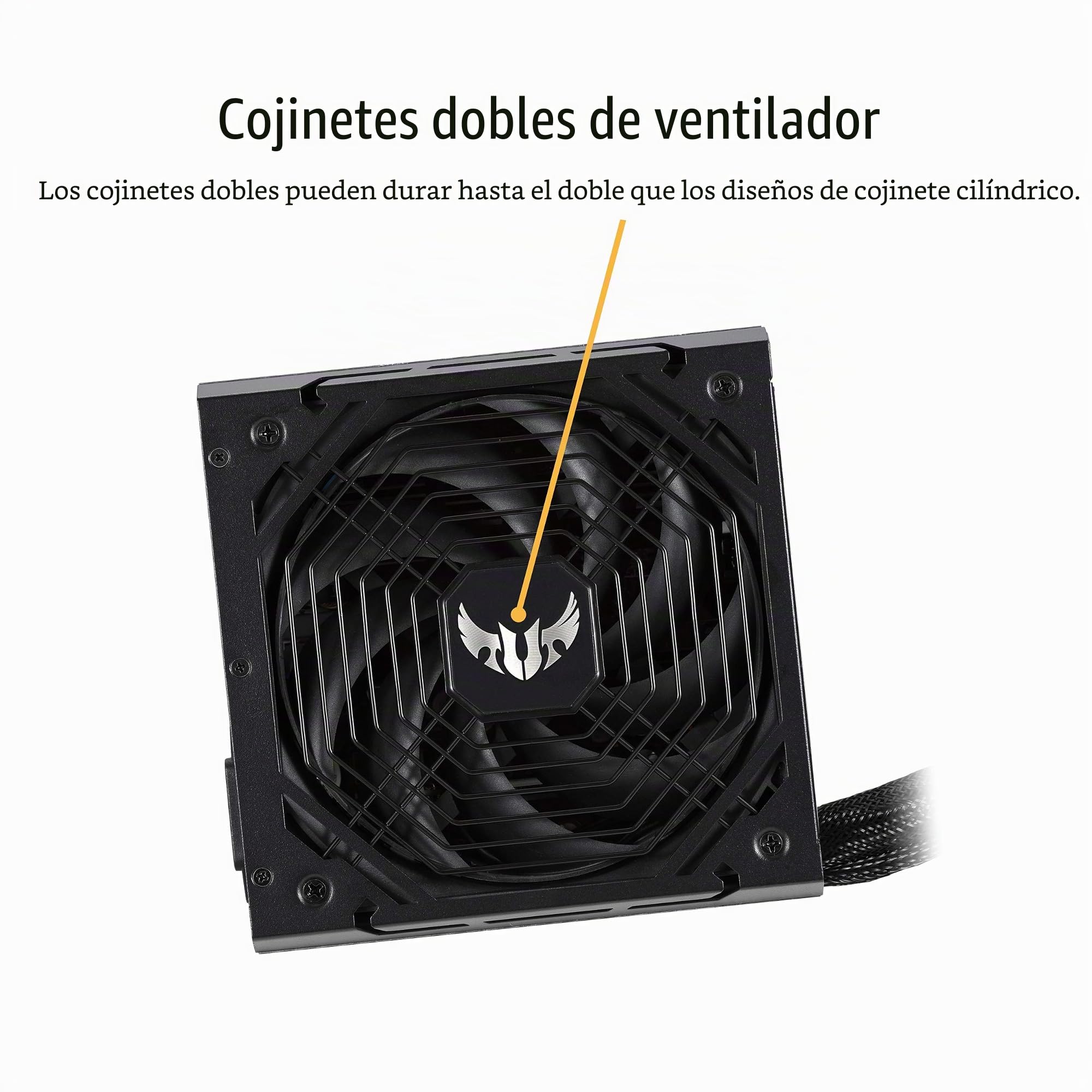 ASUS TUF-GAMING-750B - Fuente de alimentación 750W Bronze (80 Plus Bronze, Grado Militar, Doble rodamiento de Bolas, Revestimiento PCB, Axial-Tech, tecnología 0db, Cables apantallados) Negro