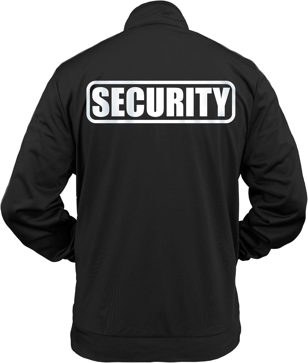 Smart People Clothing Security Track Jacket with Reflective Decorations Front and Back