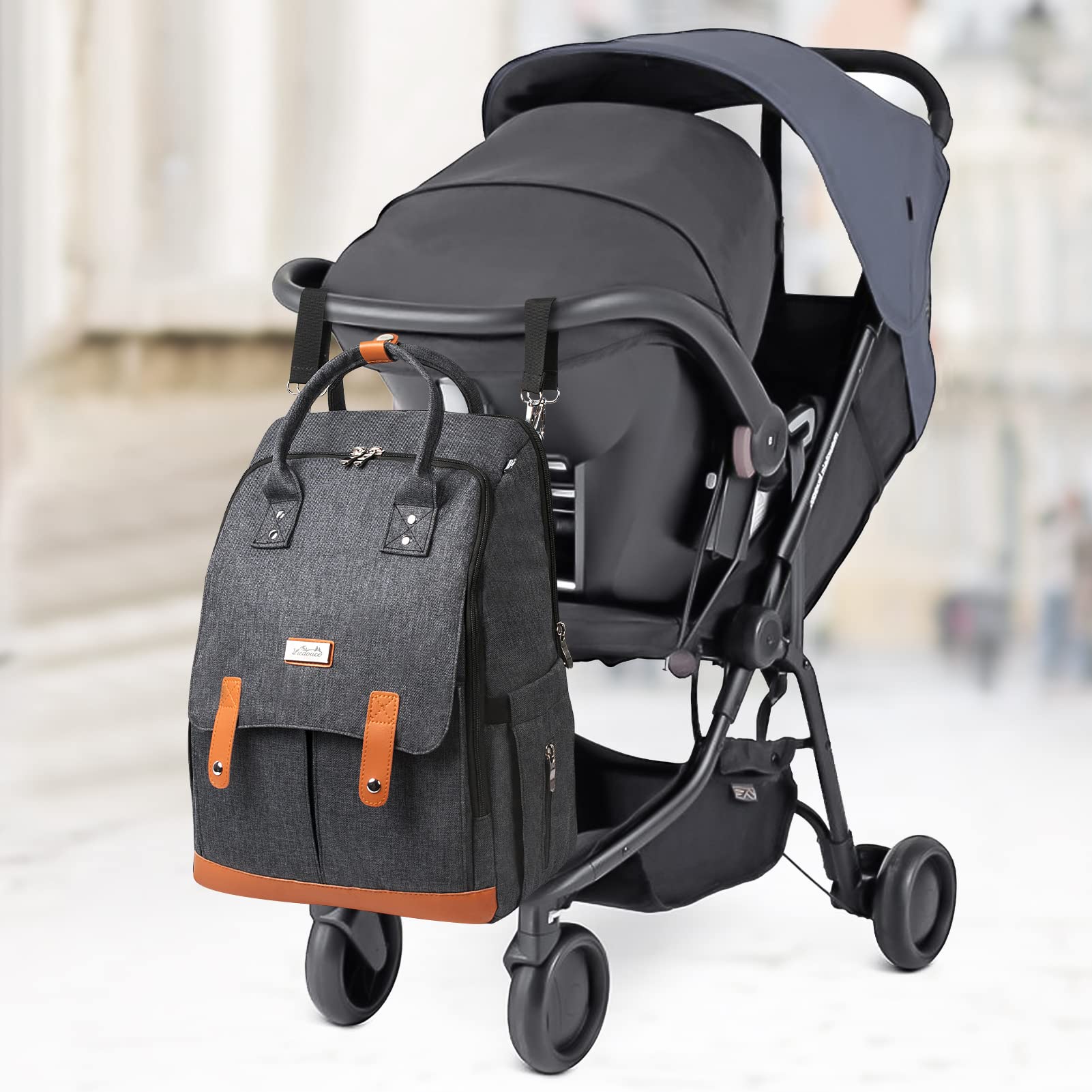 Viedouce Ganci Per Passeggino Universale，Ganci Per Zaino Passeggino Porta，Accessori Per Passeggini，Ganci Multifunzione ​Per Borsa Per Pannolini Carrozzina Carrello Della Spesa