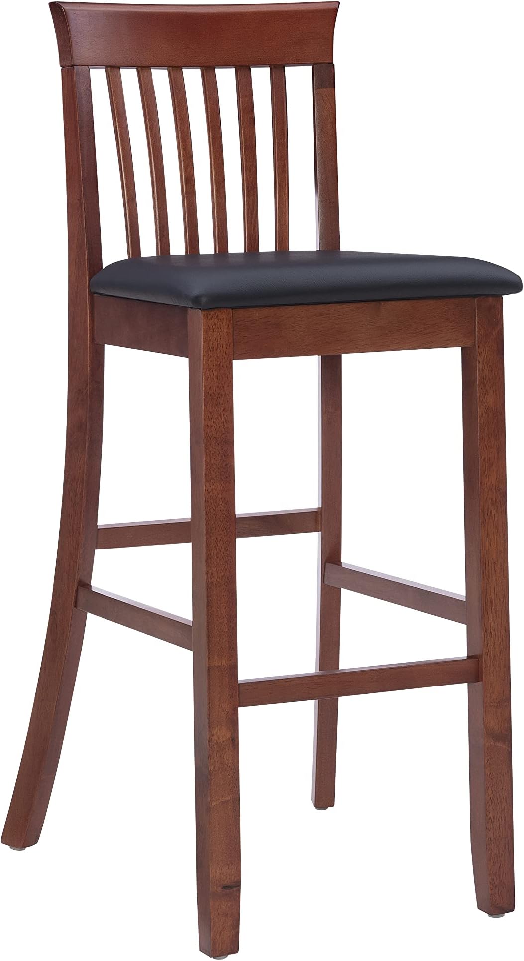 Linon Torino Collection Craftsman Bar Stool 30, Dark Cherry