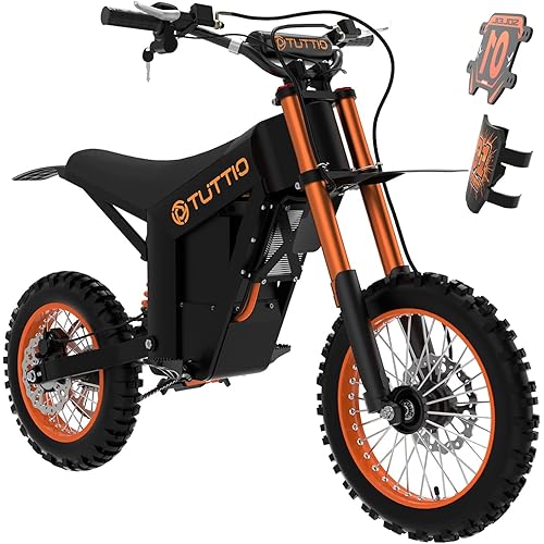 Tuttio Electric-Dirt-Bike Teens Adults - 48V 21AH Electric-Bike 14"/12" Fat Tire Off Road E-Bike High Torque Mini E Bicycle Motorcycle Dirt Bike
