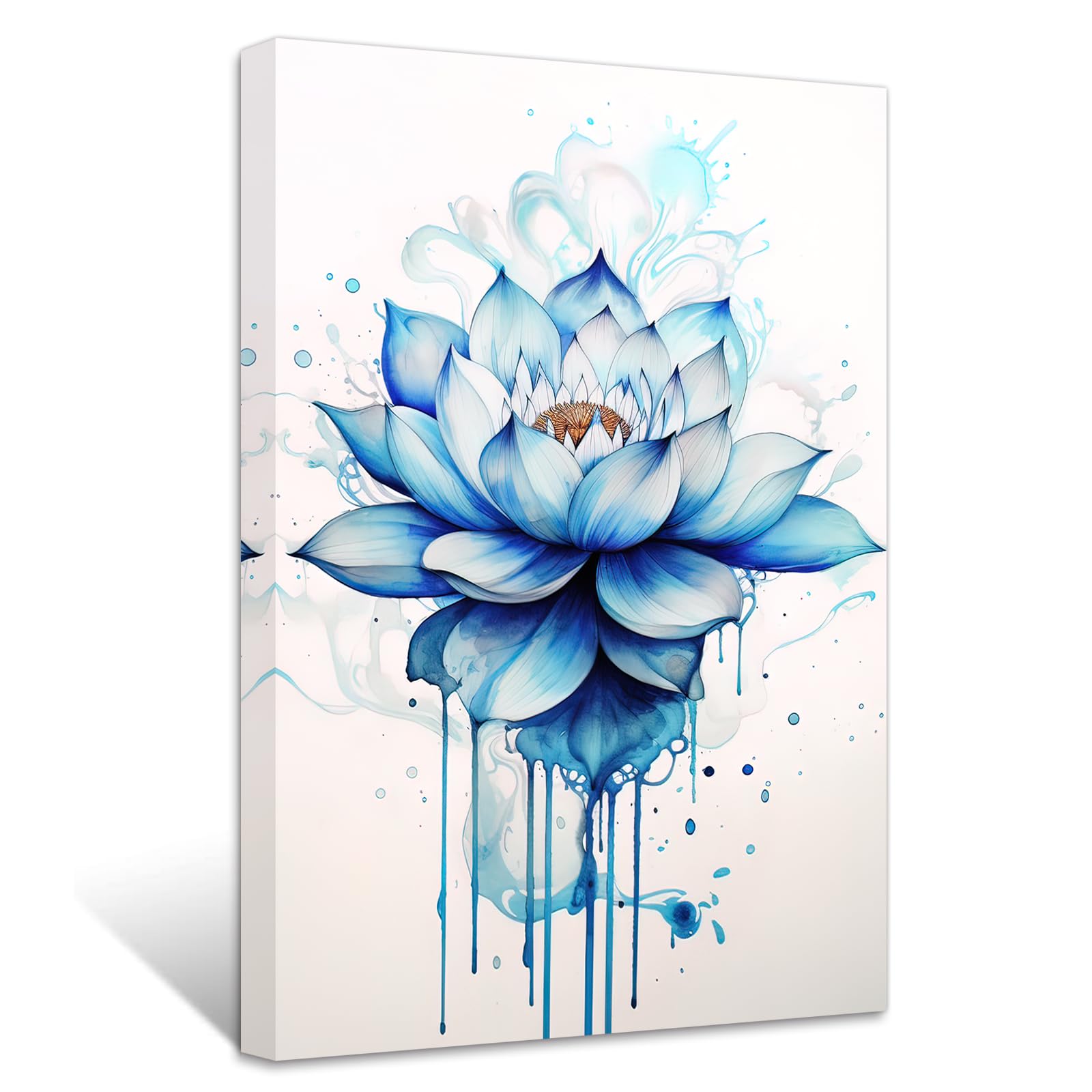 Amazon.co.jp: ZXHYWYM 禅キャンバス ウォールアート 抽象的な蓮の花