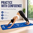 De Jure Fitness Yoga Mat for Women and Men, 10mm Extra Thick Non-Slip NBR Exercise Mat for Yoga, Pilates, Gym & Floor Workouts - with Carry Strap - Gemini gallery image