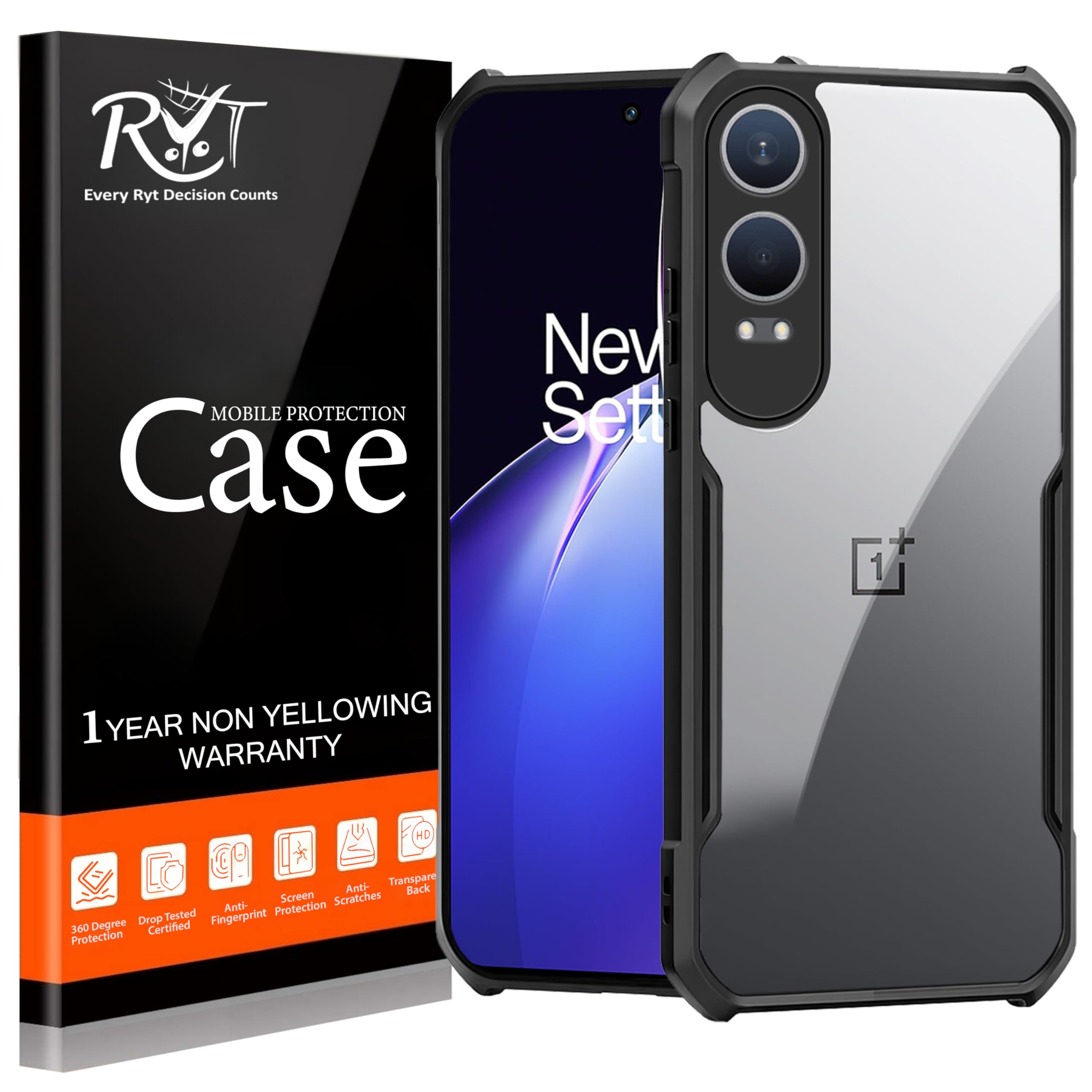Custodia Protettiva Per OnePlus Nord CE4 Lite Con Copriobiettivo Scorrevole - Colore Blu, Slim Fit