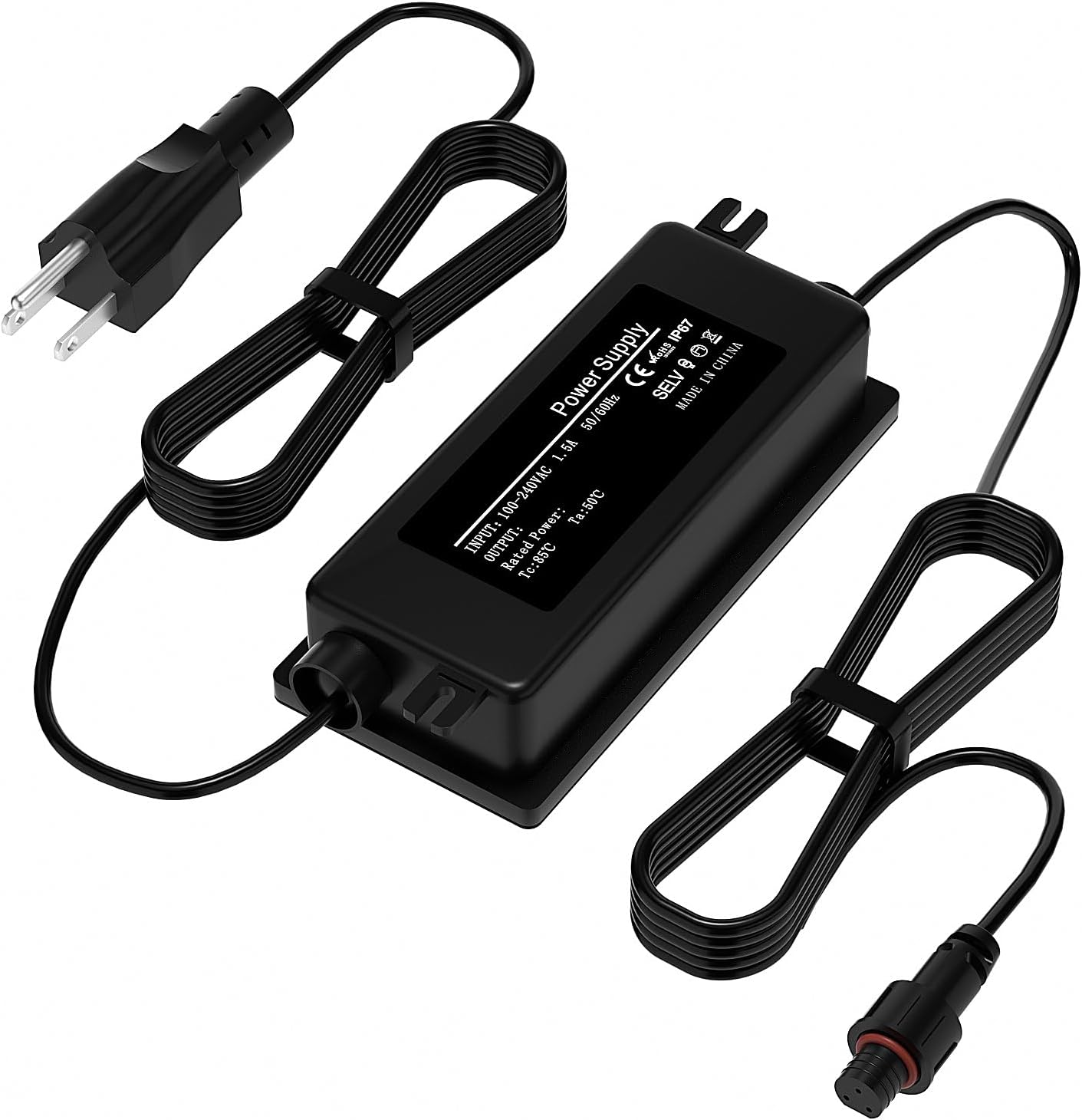 36V Power Supply for Govee Permanent Outdoor Lights Only Compatible with Govee H705A H705B H705C Power Adapter Cord (Flat 3-pin connectors are not Compatible with grooved 3-pin connectors)