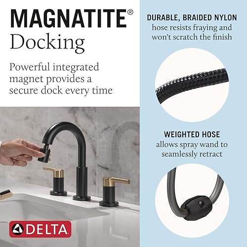 Miniatura 35 de Delta Faucet Nicoli - Grifo con distancia cromado para el baño, para 3 agujeros Inoxidable