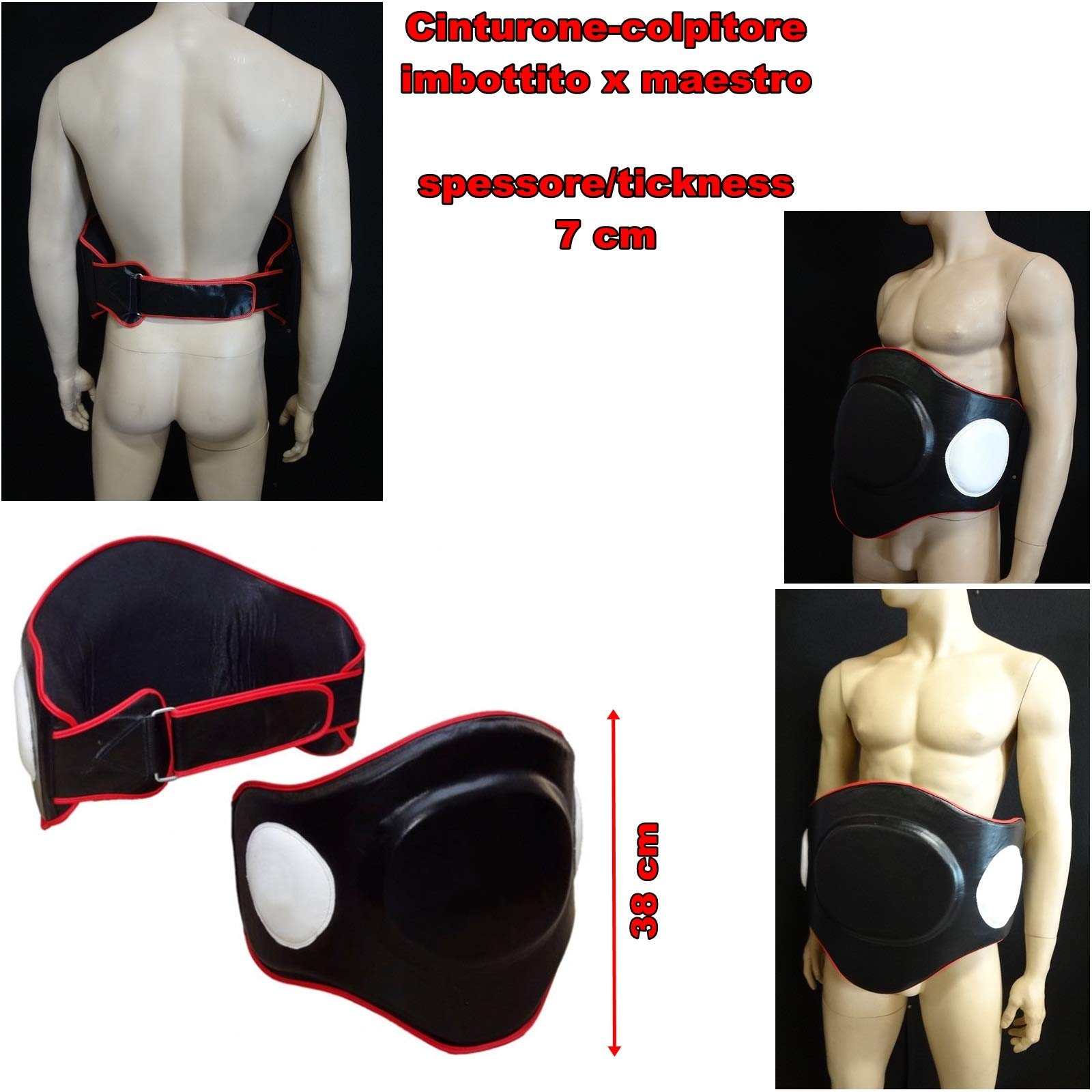 mmasport Cinturone Scudo colpitore Maestro Low Kick Protector colpitore per calci Bassi Belly Pad