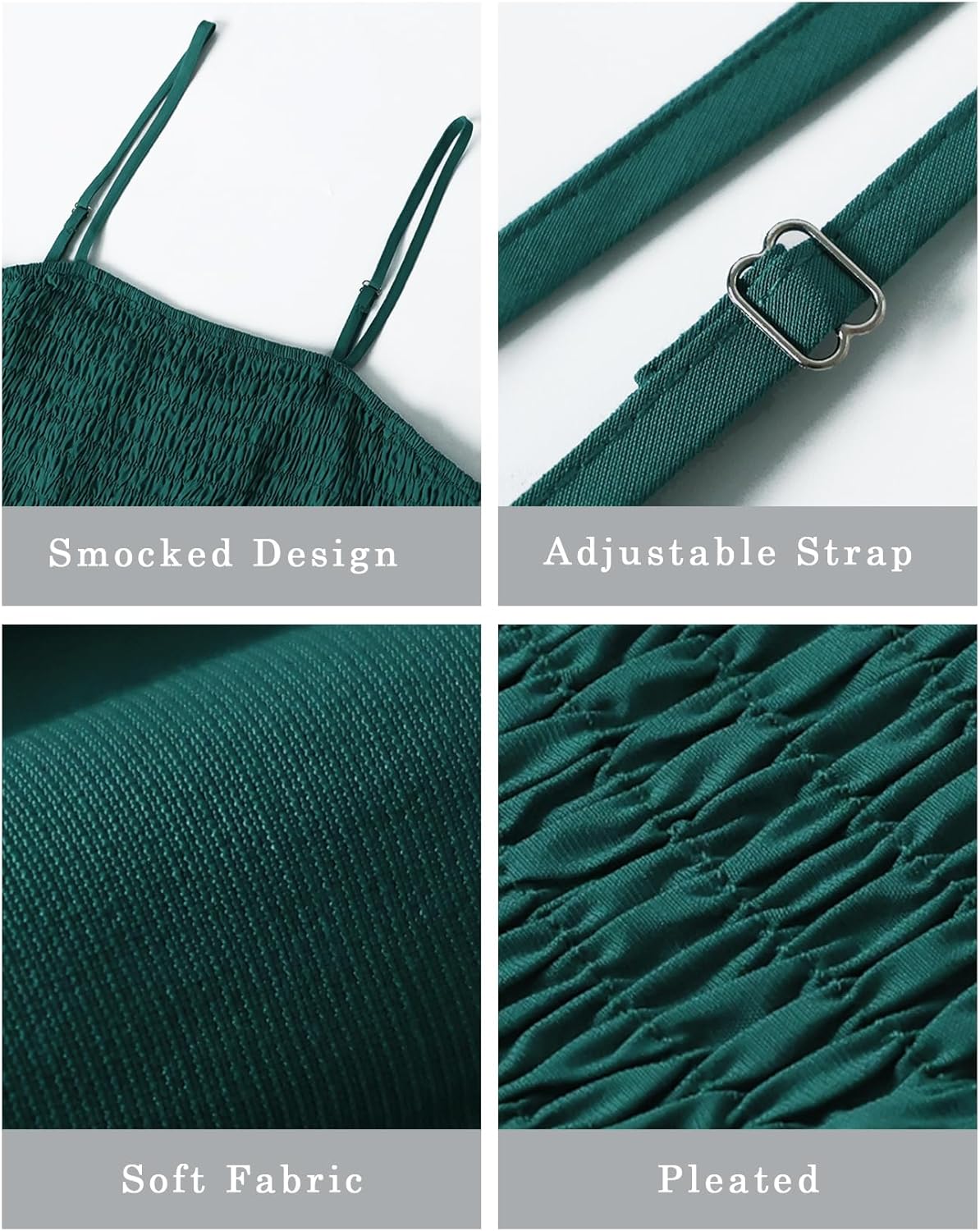 SCOMCHIC Women's Plus Size Summer Maxi Dress Sleeveless Spaghetti Strap Smocked Casual Boho Tiered Long Beach Sun Dresses - Image 7