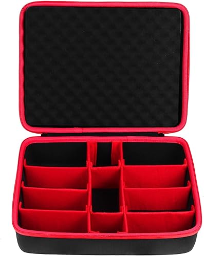 Miniatura 8 de khanka Soporte de caja de almacenamiento de batería dura, funda de transporte de repuesto para Milwaukee M12 M18 18V y cargador - Capacidad para