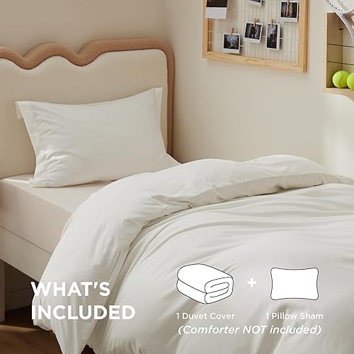 Vista 341 de Bedsure - Juego de funda de edredón de tamaño matrimonial, ropa de cama suave con doble cepillado, 1 funda de edredón (80 x 90 pulgadas) y 2 fundas