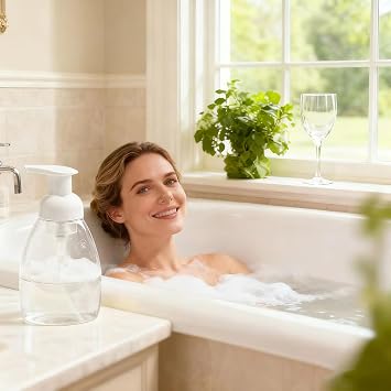 2 Pack Foaming Soap Dispenser Pump Bottles for Shampoo,Bath/Kitchen
