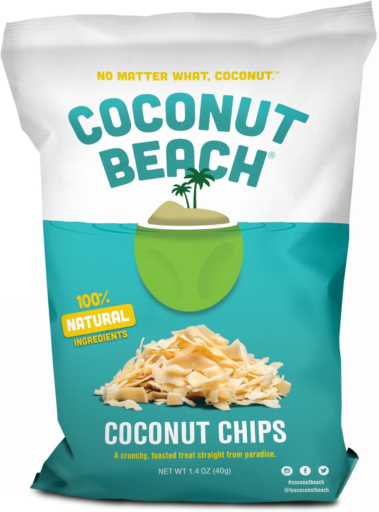 Coconut Beach Toasted Coconut Chips, 3-Pack (Gluten Free/ non-GMO)