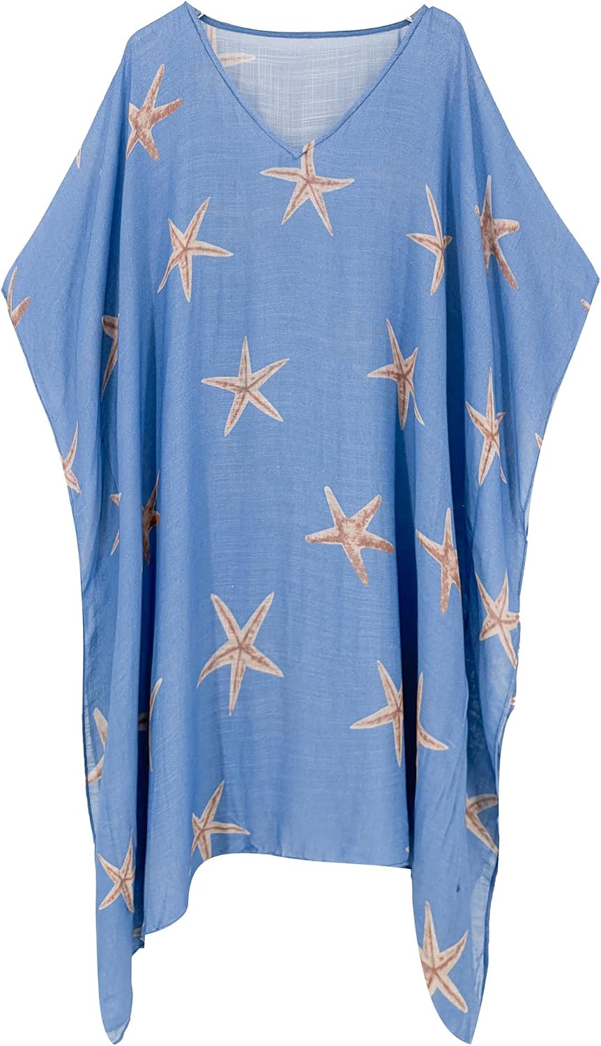Moss Rose Beach Kaftan for Women Swimsuit Cover Up with Floral Print