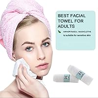 Vista 2 de HIPHOP PANDA Toallitas para bebé, rayón hecho de bambú - 2 capas ultra suaves y absorbentes, toallita facial de baño para recién nacidos - toallitas