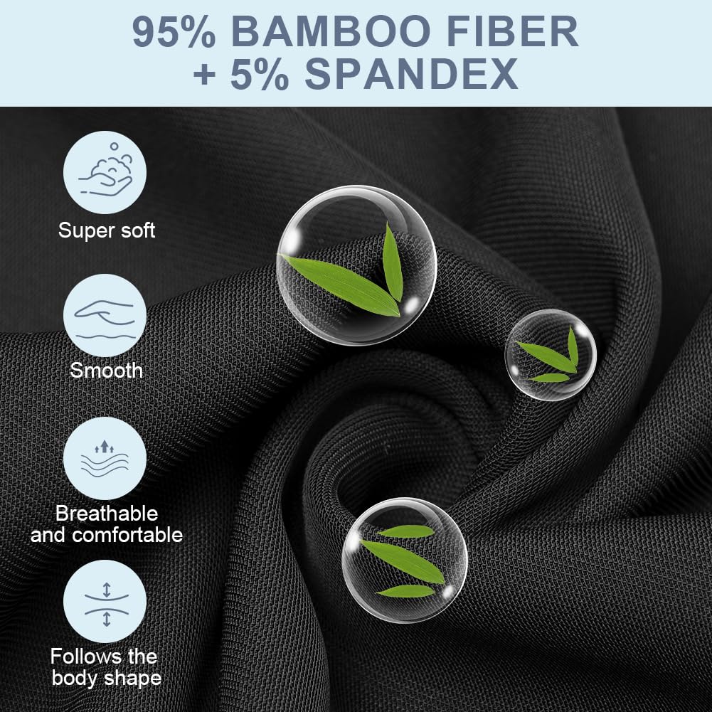 DiULi Calzoncillos Hombre Boxer Deportivos, Pack de 3 Calzoncillos Bóxers de 95% Fibra de Bambú y 5% Elastano, Ropa Interior Extra Larga, Bóxers Hombre Deportiva, Comodidad Todo el Día