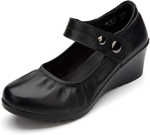 Amazon トブイシューズ ミドルヒール 甲ストラップ パンプス 痛くない 黒 通勤 ストラップ レディース 走れる ラウンドトゥ 靴 ストラップ 結婚式 フォーマル ブラック 歩きやすい 痛くない お呼ばれ 大きいサイズ 小さいサイズ 走れる 母 22 5cm 婦人靴 パンプス