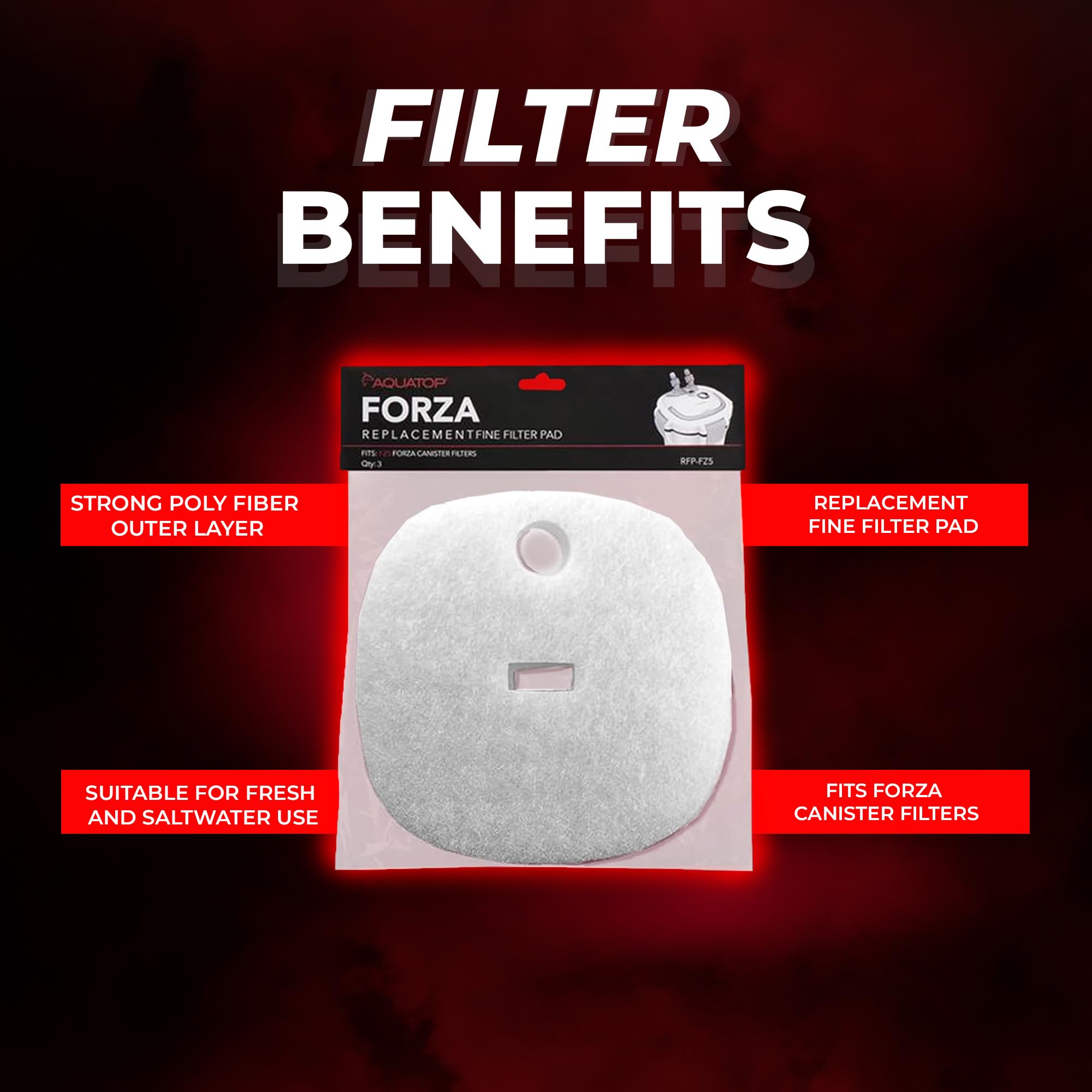 AquaTop (9 filtros) Almohadillas de repuesto para filtros de cartucho de la serie Forza (FZ9 UV y FZ5)